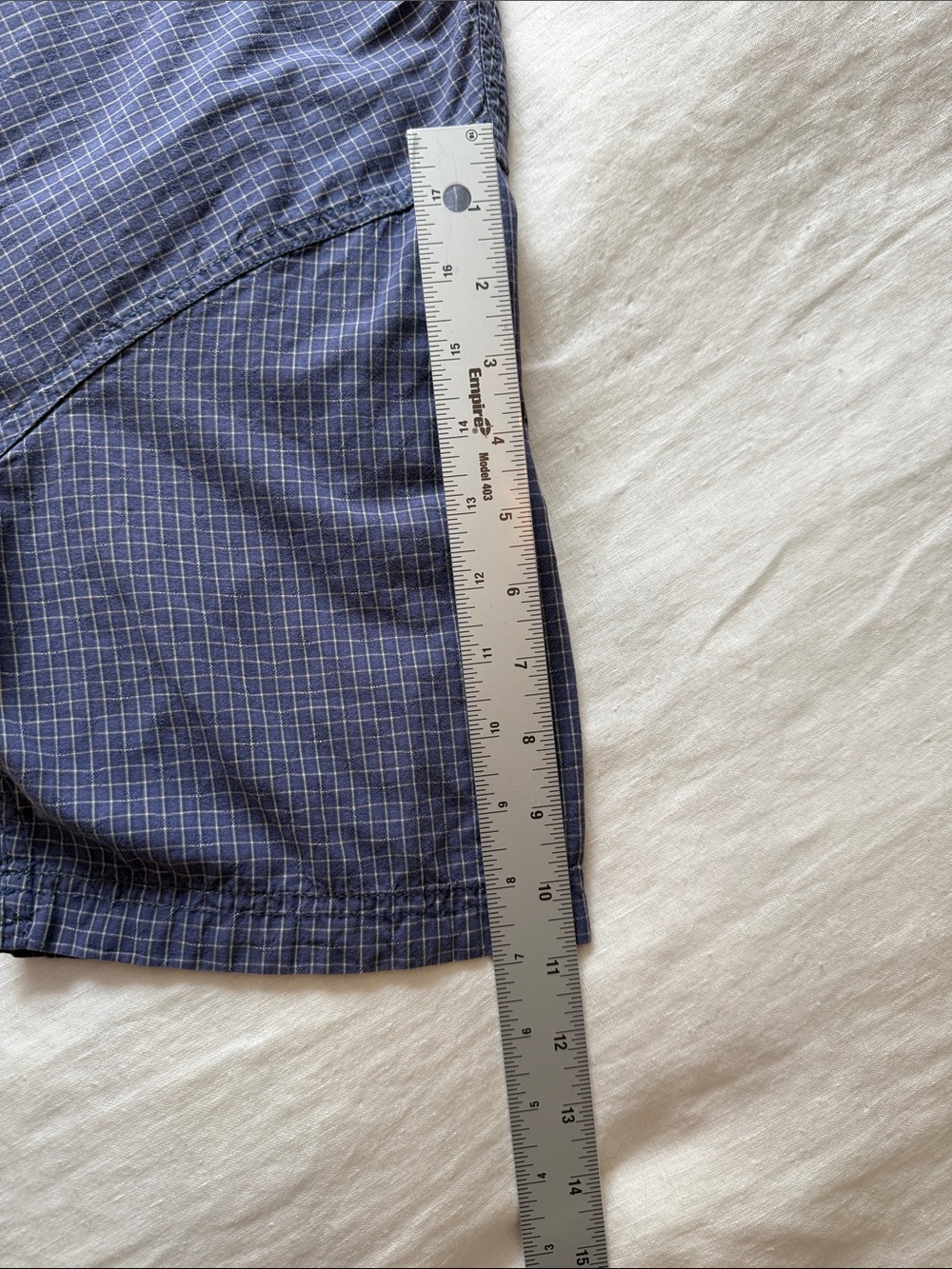 Calvin Klein Men’s XL Blue Micro Check Short Sleeve Button-Up Shirt Classic - Picture 7 of 8